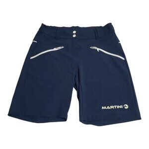 Martini Sportswear Austria Shorts Women's XS Navy Blue Athletic Zip Pockets